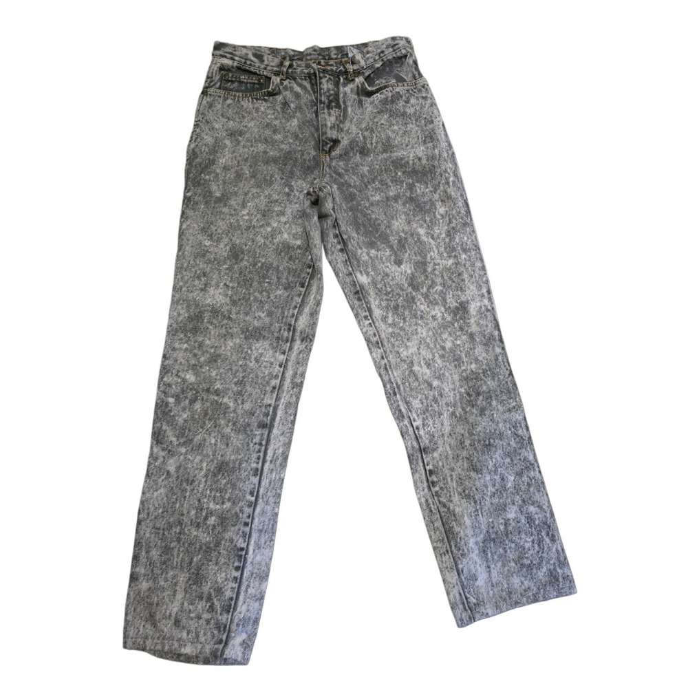 Nixit Womens Jeans Acid Marble Wash Gray Black Size 32 Straight Leg